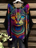 Cute Cat Pattern T Shirt for Women Animal 3D Printed Short Sleeves Summer Fashion Crew Neck Tops Girl Tees Streetwear T-Shirts
