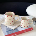Heart-Shaped Ceramic Mug, Cute Little Heart Ceramic Mug, Coffee Cup, Drinking Cup, Suitable for Home Use, Afternoon Tea, Office Use, Latte Art in Coffee Shops, Souvenirs, Valentine's Day Gifts, Birthday Gifts