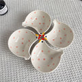 4pcs chicken shaped plates, ceramic seasoning plates, cute mini plates