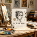 Portrait Drawing Workbook for Beginners | Learn Realistic Face Sketching Step By Step Spiral Bound Art Practice Book