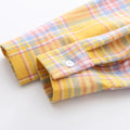 Fresh Flannel Plaid Shirt Women 2026 New Female Blouses and Tops Cotton Loose Long Sleeve Casual Shirts Fine Women's Clothes