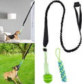 Spring Pole Dog Rope Toys, Dog Interactive Tether Tug of War Toy, Indoor/Outdoor Bungee Hanging Dogs Toy