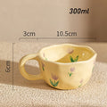 JUSTINLAU 300ml Cute Coffee Mug Ceramics Handmade Irregular Tea Cups Breakfast Milk Cup Home Desktop Cup Creative Tableware Gift