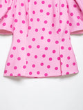 Women's Polka Dot Shirt with Ruff Sleeve New 2026 Spring Casual Button Sleeveless Women Tops Simple Lady Shirts & Blouses