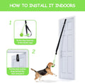 Spring Pole Dog Rope Toys, Dog Interactive Tether Tug of War Toy, Indoor/Outdoor Bungee Hanging Dogs Toy