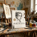 Portrait Drawing Workbook for Beginners | Learn Realistic Face Sketching Step By Step Spiral Bound Art Practice Book