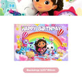 New Gabby Cat Birthday Party Decorations Gabbys Dollhouse Cup Plate Balloons Happy Banner Supplies for Kids Favors Girl Gifts