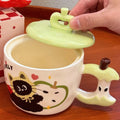 Ceramic Mug High-looking Cute High-temperature Resistant Student Dormitory Office Portable Water Cup