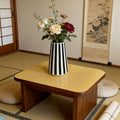 Minimalist Style Black And White Checkered Ceramic Flower Vase, Decorative Plant Pot For Home Bedroom, Living Room, Dining Table