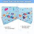 Cute Dog Birthday Hat Set Adjustable Sequins Pet Birthday Caps Colorful with Numbers Bowtie Dog Birthday Bib Pet Birthday Party