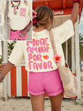 More Amor Por Favor Women's Tee - Retro Spanish Love Graphic, Casual Summer Top  oversized t shirt shirts for women