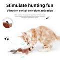 USB Rechargeable Electric Flapping Bird Cat Toy Touch Activated Squeaky Plush Toy With Catnip Interactive Play Toy For Pets