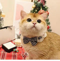 Cute Cat Collar Wool Crocheted Cats Bowtie Collar Bow Tie Pet Bib for Cats Kitten and Small Dogs Puppies Tie Accessories