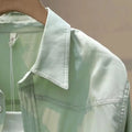 Women's Spring Summer Loose Cropped Blouses 2025 New Long Sleeve Thin Casual Coats Female Korean Fashion Streetwear Blusas Tops