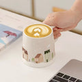 Christmas Snow House Ceramic Coffee Mug, 12oz Winter Village Coffee Cup, Cute Holiday Mug for Christmas Gift