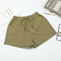 2026 New Women Cotton Linen Shorts Summer Casual Solid with Pockets Wide Leg Shorts Fashion All-match Loose Sport Short Pants