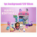 Gabby Dollhouse Birthday Party Supplies Plates Cups Tablecloth Napkins Gabby Cat Birthday Decoration Supply Kit Kids Party Favor