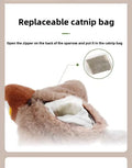 USB Rechargeable Electric Flapping Bird Cat Toy Touch Activated Squeaky Plush Toy With Catnip Interactive Play Toy For Pets