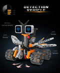 Digital display 5-in-1 transformable robot model assembly, remote control robot building blocks toy, children's toy gift