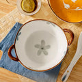 Household Noodle Bowl 1500ml Ceramic Soup Bowl With Handle Salad Pasta Fruit Bowl Kitchen Tableware Microwave Oven Bakware