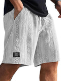 Men's Jacquard Casual Shorts Summer Harajuku Solid Sweatpants Fashion Men Short Pants Retro Men Clothes Roupas Streetwear New