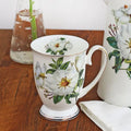 300ML, bone china funny coffee mugs, porcelain floral painting, vintage countryside espresso cups, drinkware taza tea cup art
