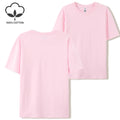 20 Colors Solid Color Summer Soft 100% Cotton Womens T-Shirts Y2K Loose Clothes Fashion Tee Tops Street Multicolor Short Sleeve