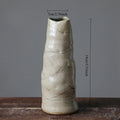 New Chinese national tide ceramic vase coarse pottery vase flower arrangement retro nostalgia handmade hotel Zen decoration