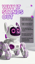 2026 RC Robot Dog Stunt Electronic Voice Command Touch Sensing Music Toy for Kids Boys Girls Children Gift Interactive Pet Robot