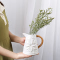 Contrast color with handle ceramic vase American country retro home desktop hydroponic flower decoration