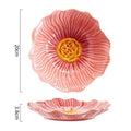 Multifunctional American Style Ceramic Flower Plate Light Luxury Modern Dining Plates Household Decorative Bowl Kitchen