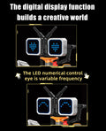 Digital display 5-in-1 transformable robot model assembly, remote control robot building blocks toy, children's toy gift
