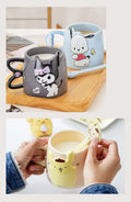 Hello Kitty Ceramic Mugs Sanrio Cinnamoroll My Melody Ceramic Coffee Cup Cartoon Breakfast Milk Water Cup Couple Drinkware Gift