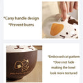 Japanese Creative Ceramic Soup Bowl Cute Cartoon Animals with Lid Cat Bowl Household Instant Noodles Bowl Rice Bowl Tableware