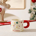 Cartoon Christmas high appearance level Mark ceramic water cup lid spoon cute gift box birthday creative souvenir