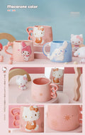 Hello Kitty Ceramic Mugs Sanrio Cinnamoroll My Melody Ceramic Coffee Cup Cartoon Breakfast Milk Water Cup Couple Drinkware Gift