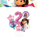 New Gabby Cat Birthday Party Decorations Gabbys Dollhouse Cup Plate Balloons Happy Banner Supplies for Kids Favors Girl Gifts