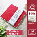Potentate Deckled Edge Sketchbook 300g Drawing Paper 24Sheet Cold Pressed Texture Sketch Pad Watercolor Notebook for Art Student