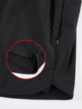 CHRLEISURE Women's Running Shorts with Zipper Pockets Quick-Dry Gym Shorts with Liner Elastic Waist Band Athletic Shorts