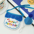 Pet Birthday Hat Scarf Set Adjustable Cat Dog Birthday Supplies Mini Pet Saliva Towel Suitable for Cat and Dog Party Decoration