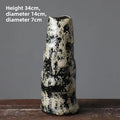 New Chinese national tide ceramic vase coarse pottery vase flower arrangement retro nostalgia handmade hotel Zen decoration