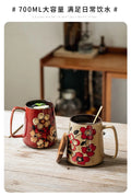 700ml Large Capacity Coffee Cup Office Water Drinkware Chinese Style Hand-painted Cups Ceramic Mug Fathers Day Gifts