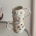 1pc 300ml/10oz Creative Shell Pattern Ceramic Coffee Mug, Hand-painted Ceramic Tea Cup Matcha Cup, Beautiful Pattern Couple Cup,