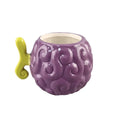 Flame Fruit Ceramic Mug Burning Fruit Design Coffee Cup Creative Anime Style Drinkware for Home Office Daily Use