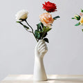 Nordic Style Ceramics Vase Modern Creative Hand Vase Flowers Arrangement Home Decor Office Desktop Living Room Ornament Gifts