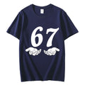 Six Seven 6 7 Meme Funny Hands T-shirt High Street Trend Fashion Short Sleeve T-shirts Men Women Clothing Casual Cotton T Shirts