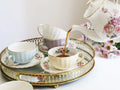 Bone China Coffee Cup Saucer Spoon Set Flower Tea Cups Set European Porcelain Cup and Saucer For Coffee Ceramic Cups Mugs Gift