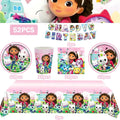 New Gabby Cat Birthday Party Decorations Gabbys Dollhouse Cup Plate Balloons Happy Banner Supplies for Kids Favors Girl Gifts