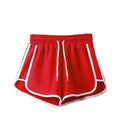 Women Striped Casual Shorts Korean Harajuku Loose All Match Sports Shorts Summer Fashion Simple Yoga Thin Mini Shorts Female
