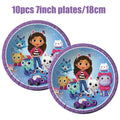 Gabby Dollhouse Birthday Party Supplies Plates Cups Tablecloth Napkins Gabby Cat Birthday Decoration Supply Kit Kids Party Favor